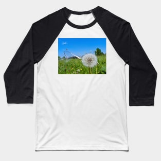 Dandelion clock and wind blown seed Baseball T-Shirt